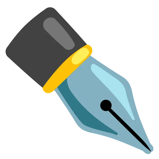 The black nib emoji.
