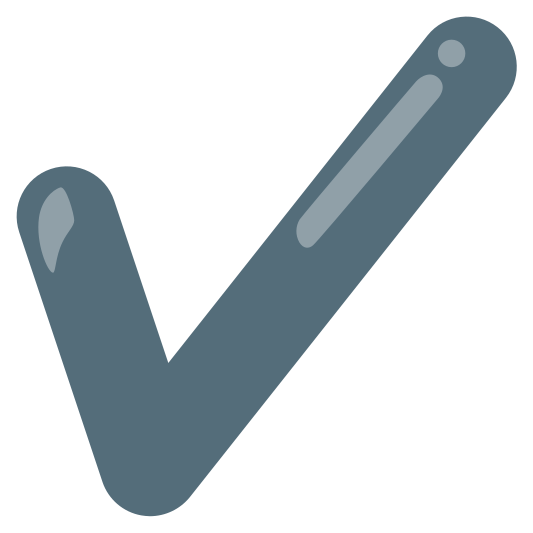 The check mark emoji.