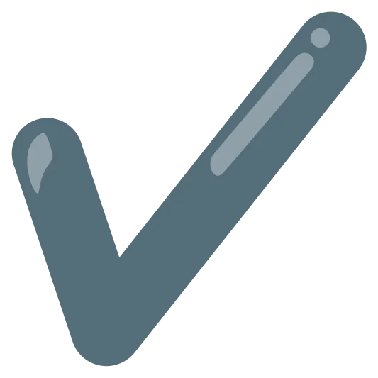 The check mark emoji.