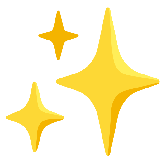 The sparkles emoji.