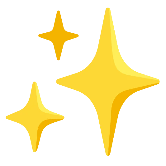 The sparkles emoji.