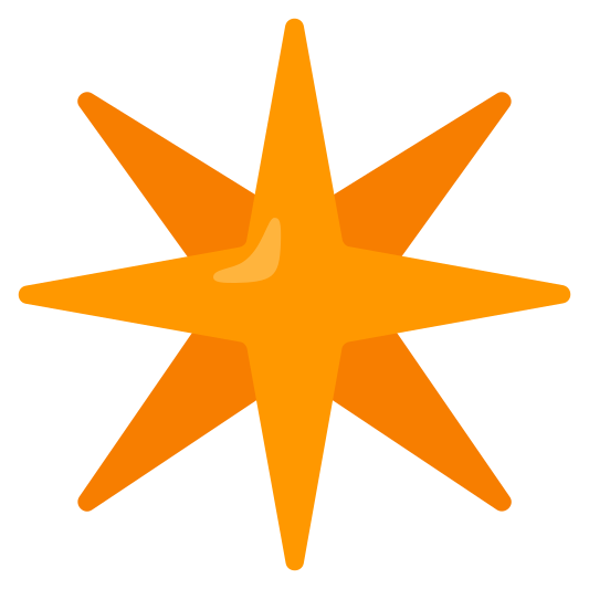 The eight-pointed star emoji.