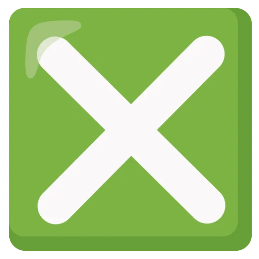 The cross mark button emoji.