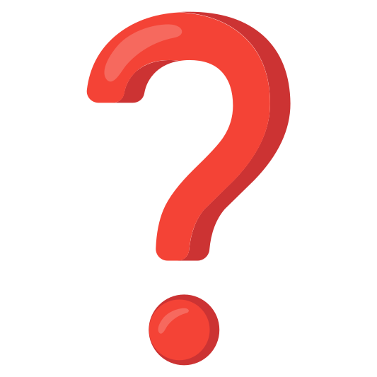 The red question mark emoji.