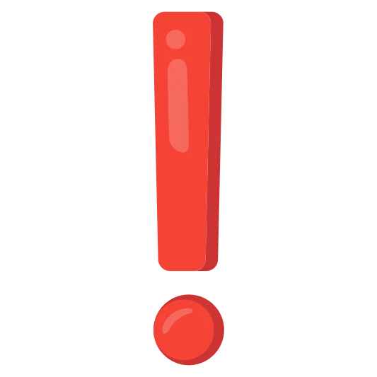 The red exclamation mark emoji.
