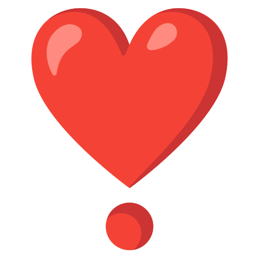 The heart exclamation emoji.