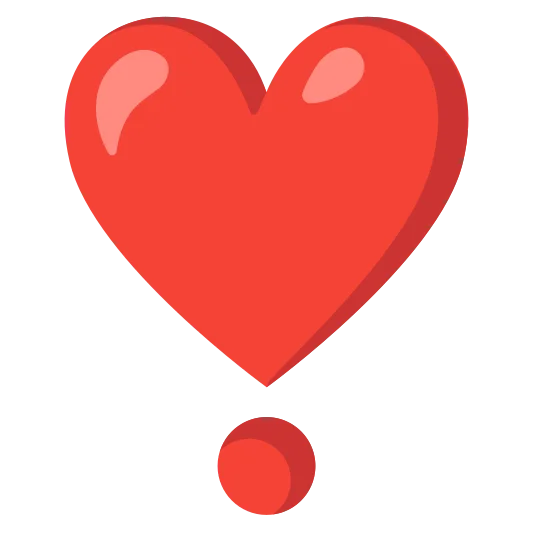 The heart exclamation emoji.