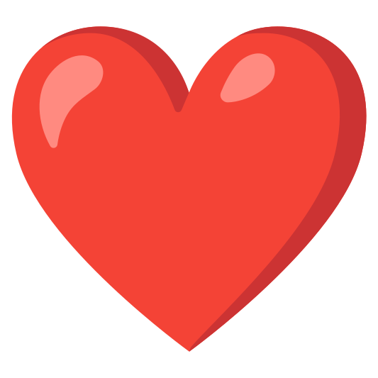 The red heart emoji.
