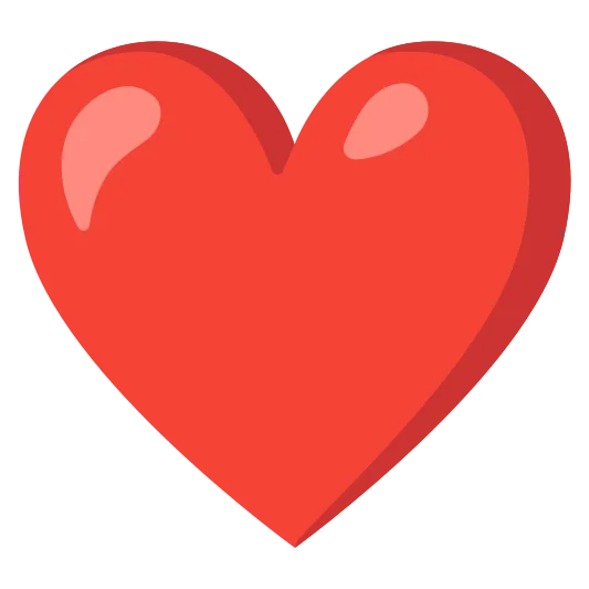The red heart emoji.