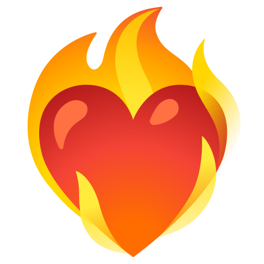 The heart on fire emoji.