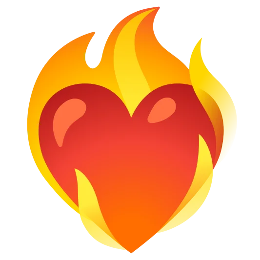 The heart on fire emoji.