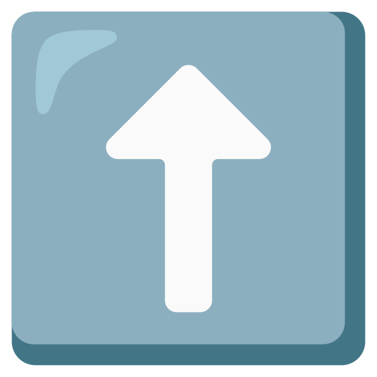 The up arrow emoji.