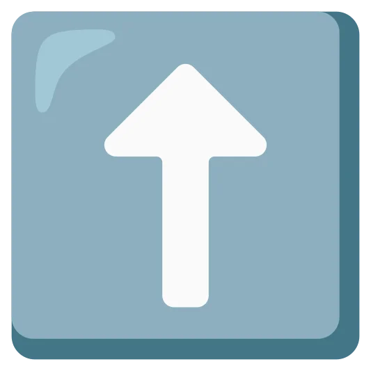 The up arrow emoji.